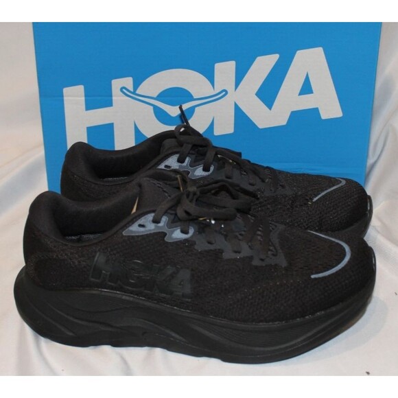 NIB Hoka One Women's RINCON 4 Running Athletic Sneakers BBLC BLACK 9.5 WIDE - Picture 1 of 7